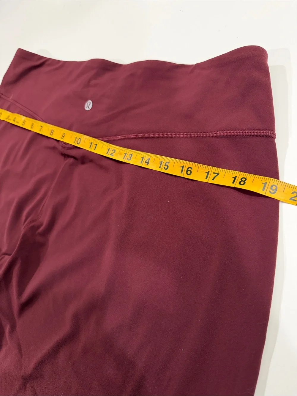 Lululemon Burgundy Athleisure Leggings with Lululemon Logo